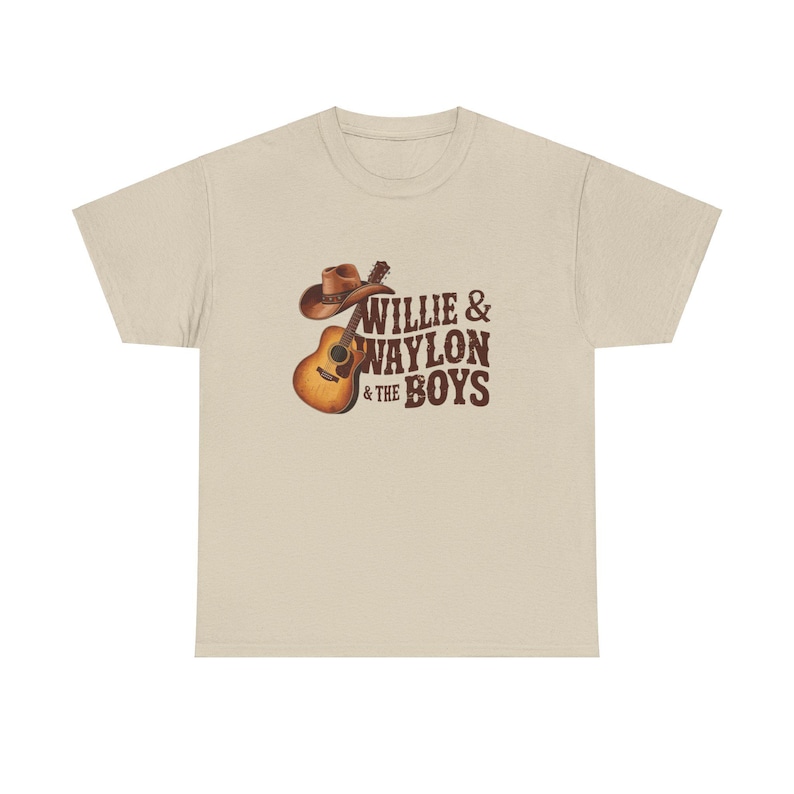 Vintage Outlaw Country Music T-Shirt | Willie & Waylon Fan Tee | Retro 70s Country Concert Graphic Tee | Men's Women's Unisex Top image 2