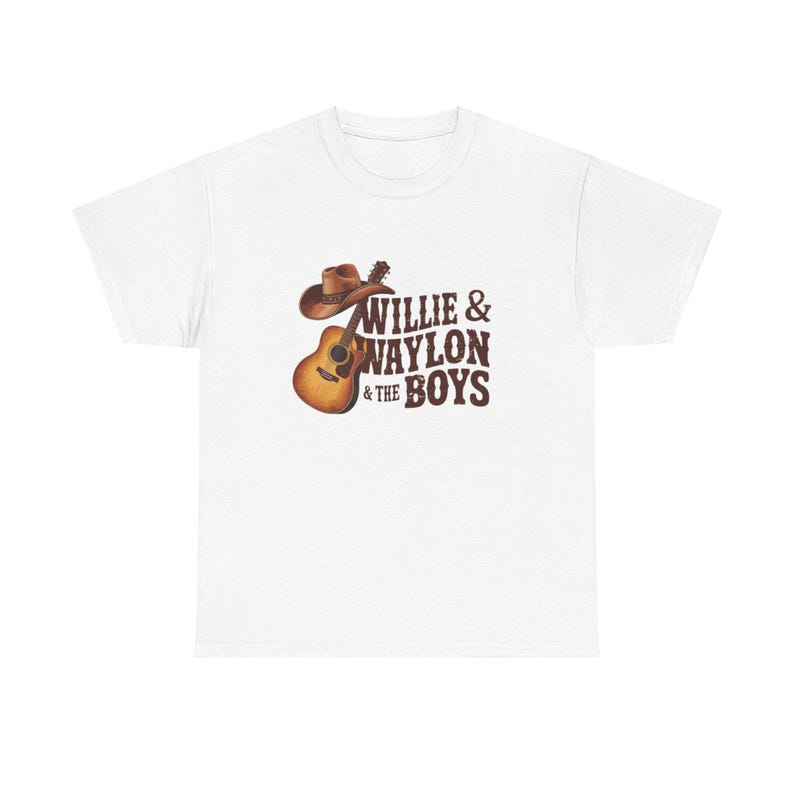 Vintage Outlaw Country Music T-Shirt | Willie & Waylon Fan Tee | Retro 70s Country Concert Graphic Tee | Men's Women's Unisex Top image 3