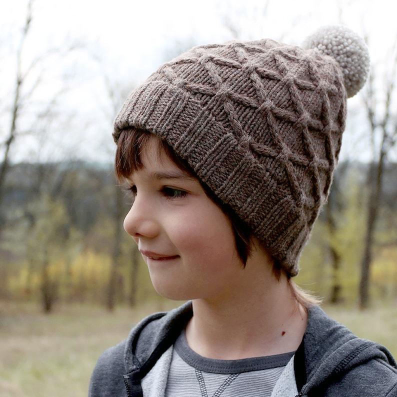 KNITTING PATTERN HURST Cabled Hat Toddler Child and Adult Etsy