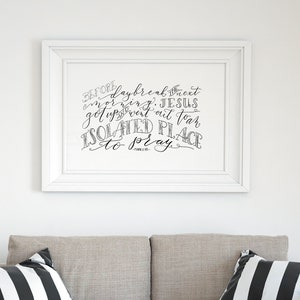 Jesus Prayed Handlettered Frameable Art. Handlettered Calligraphy. Christian Wall Art. Instant Download Printable Print