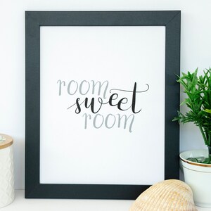 Schlafzimmer-Wand-Kunst, Digitaldruck, Zimmer süße Zimmer, Schlafzimmer Dekor, minimalistische Kunst, schwarz und weiß Kunst, druckbare Kunst, digitaler Download-Druck