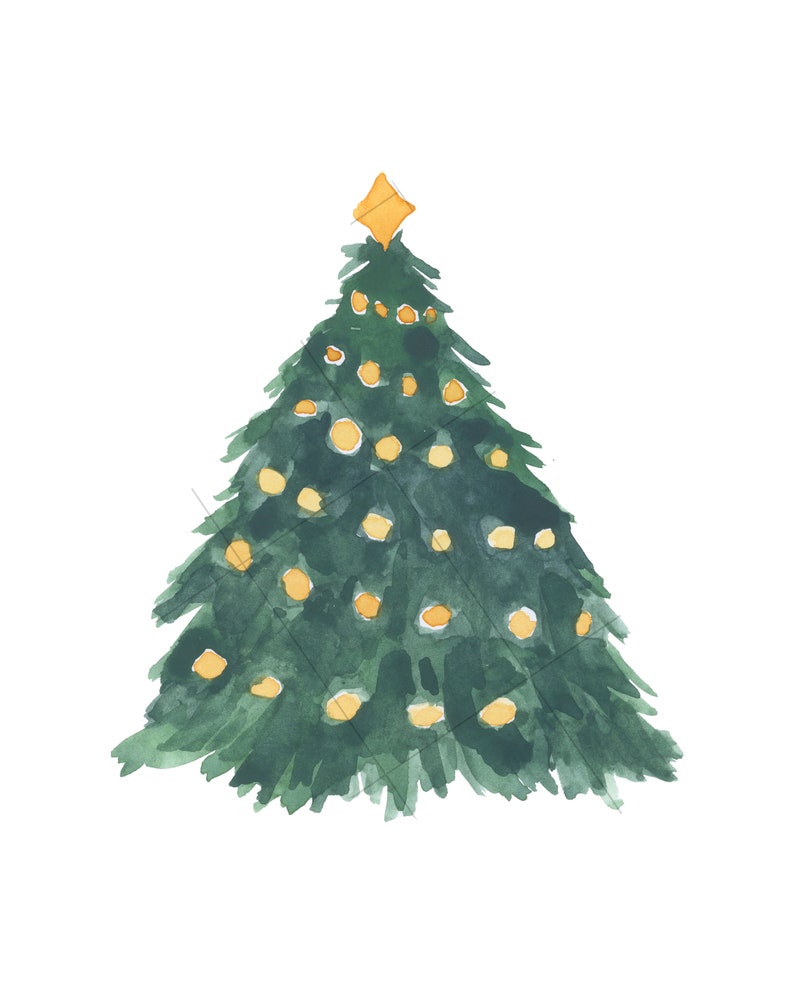 Printable Christmas Wall Art Christmas Tree Printable - Etsy