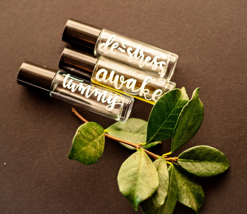 Personalized Aromatherapy Roller Bottle Labels 10ml Essential Etsy