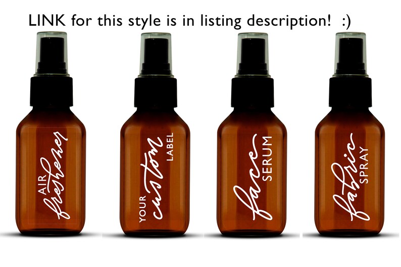 Personalized Spray Bottle Labels 2 oz 4 oz 8 oz 16 oz Custom Etsy