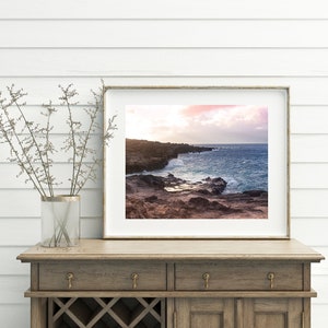 Maui Ocean Sunset Print Beach and Coastal Photography Hawaiian Printable Wall Art Ocean Wall Print Instant Download Ironwoods Beach Print image 6