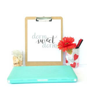 Dorm Decor, Printable Dorm Art, Dorm Sweet Dorm, Dorm Wall Art, Hand ...