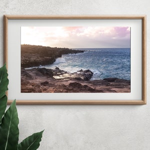 Maui Ocean Sunset Print Beach and Coastal Photography Hawaiian Printable Wall Art Ocean Wall Print Instant Download Ironwoods Beach Print image 5