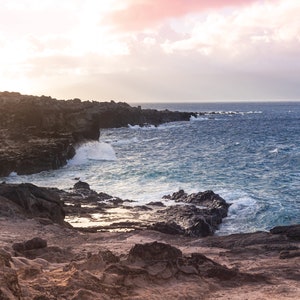 Maui Ocean Sunset Print Beach and Coastal Photography Hawaiian Printable Wall Art Ocean Wall Print Instant Download Ironwoods Beach Print image 3