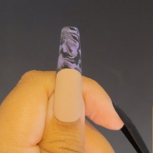 Halloween Purple Marble Press On / Glue On Nails image 4