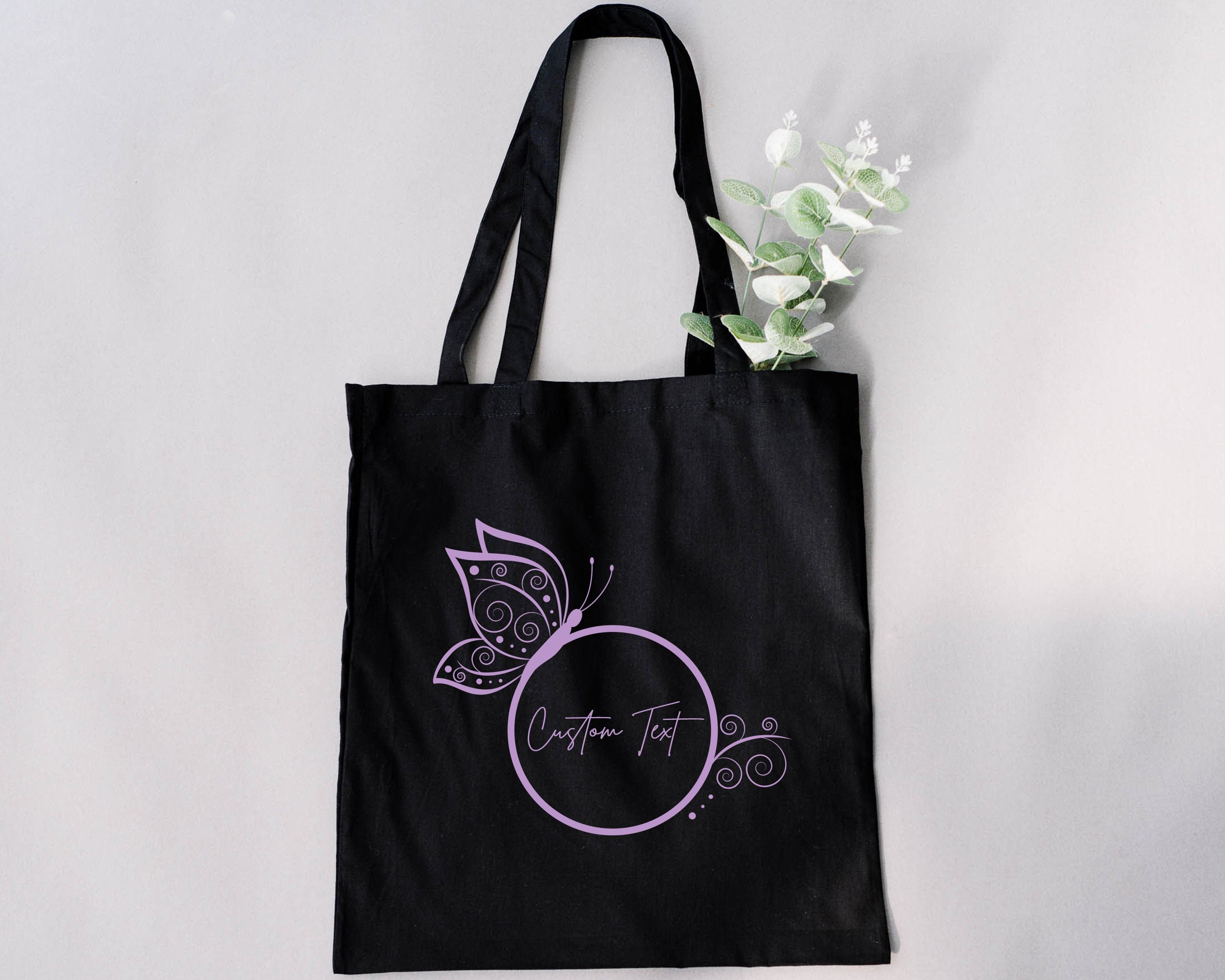 Butterfly Custom Bag, Butterfly Tote Bag, Butterflies Book Bag, Gift