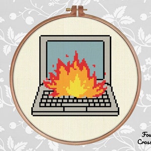 Tech Support - DIY Funny Modern Cross Stitch Pattern Instant Download [Cross Stitch, Needlepoint, Embroidery, Cross Pattern, Sewing]