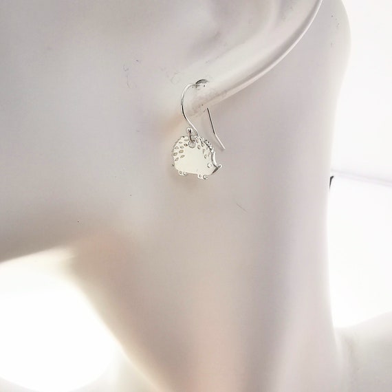 Parure De Bijoux Hérisson En Argent 925 - Collier 45cm Et Boucles D'oreilles, Cadeau Mignon Pour Femme Et Fille