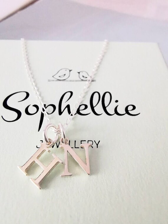 Personalised Double Initial Necklace Gift for Her Anniversary Gift Birthday Gift Wedding Jewellery Gift for Partner Gift for Boyfriend Etsy