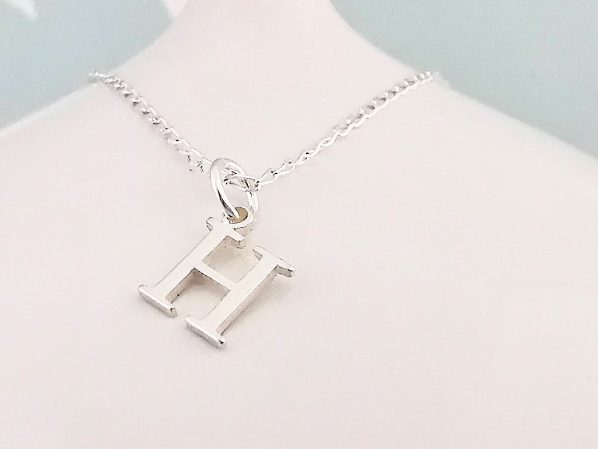 Sterling silver store h necklace