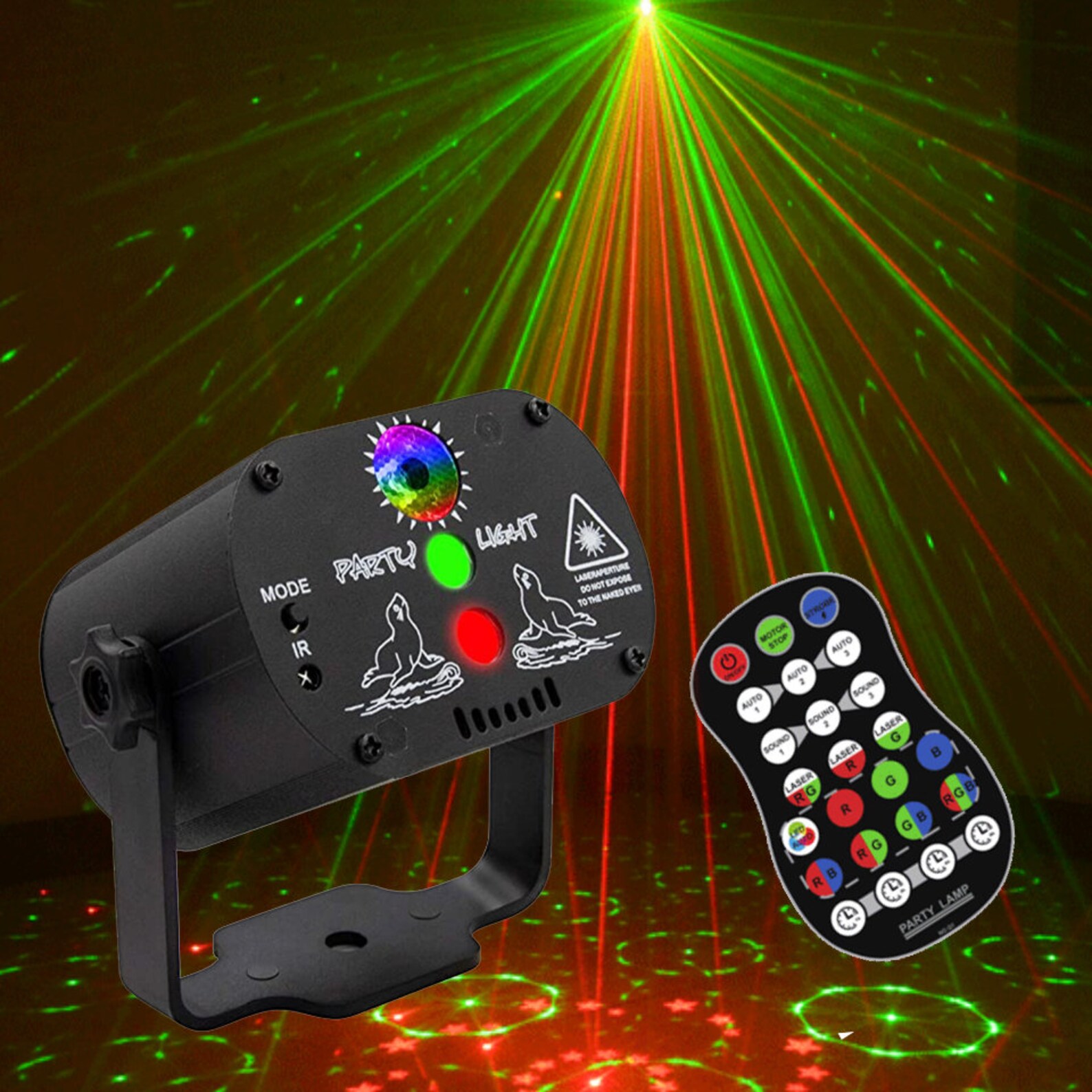 Mini RGB Disco Light DJ Lamp LED Laser Stage Projector Red Etsy
