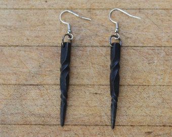 Hand Forged Icicle Earrings