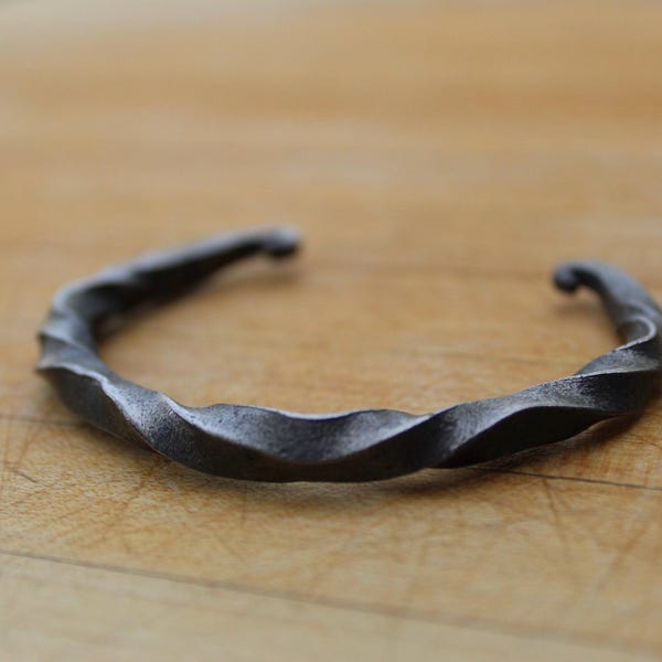 Hand Forged Steel Celtic Bracelet