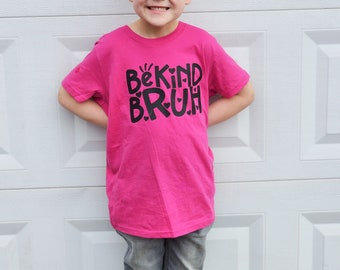 BE KIND Kids Pink Tshirt / Boys Pink Shirt / Girls Pink Shirt / Anti-Bullying