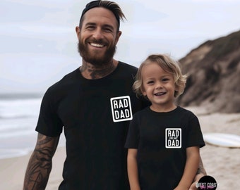 RAD LIKE my DAD square matching father son set / Matching Tshirt Set / Dad Son / Father Son / Father Daughter / Father's Day