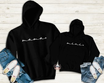 Mama Mini heart matching hoodie set / Mommy and Me/ Mom and Me / Matching set / Mother son / Mother daughter