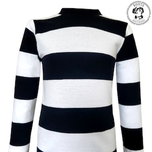 Girls black white striped shirt hot sale