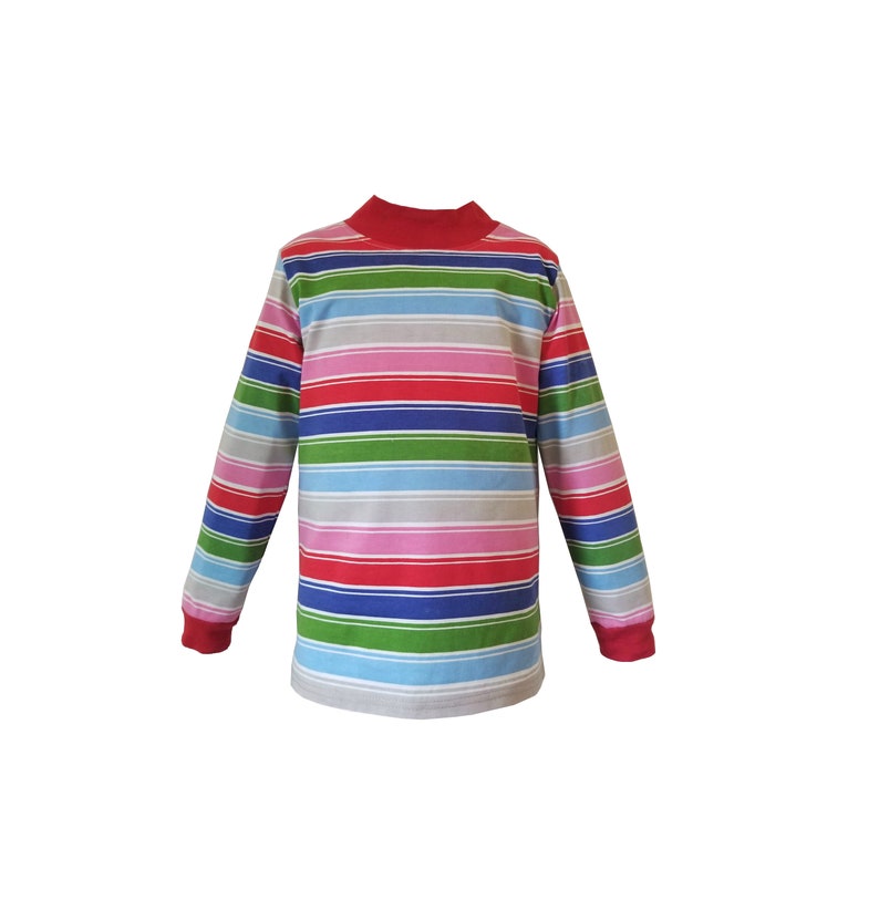 Infants/Toddlers/Kids Rainbow Striped Nice Guy Cosplay T-Shirt Costume image 1