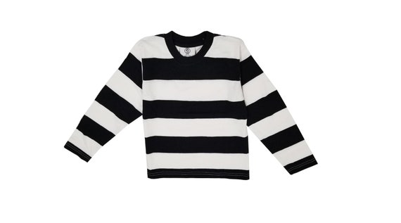 Camiseta a rayas blancas y negras para bebés/niños pequeños disfraz de  convicto prisionero mimo