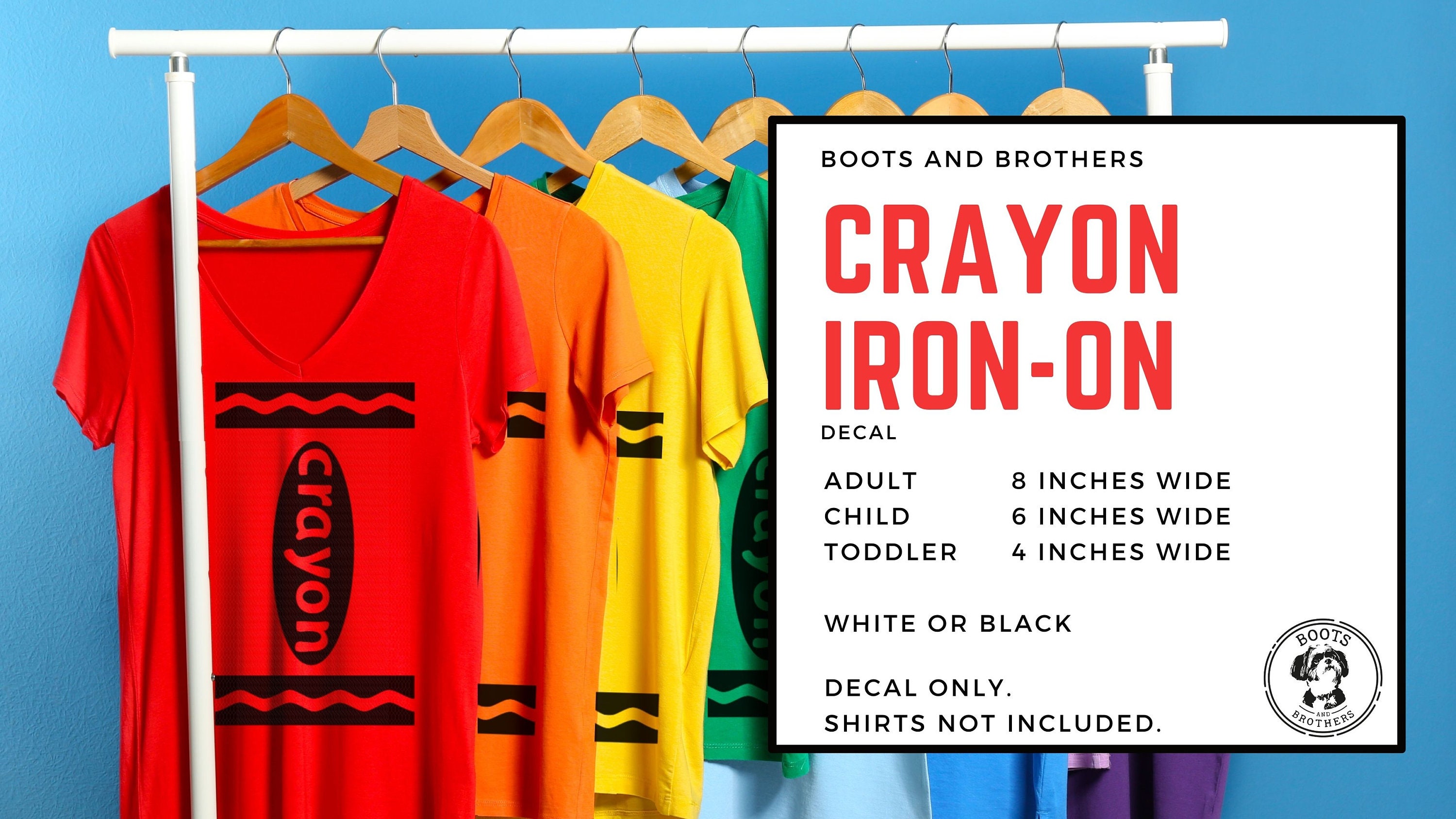 Crayons Iron On Transfer DIY IronOn Decals Group Costume School