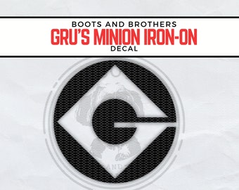 Gru's Minion Overall Logo Vinyl Iron-on Decal
