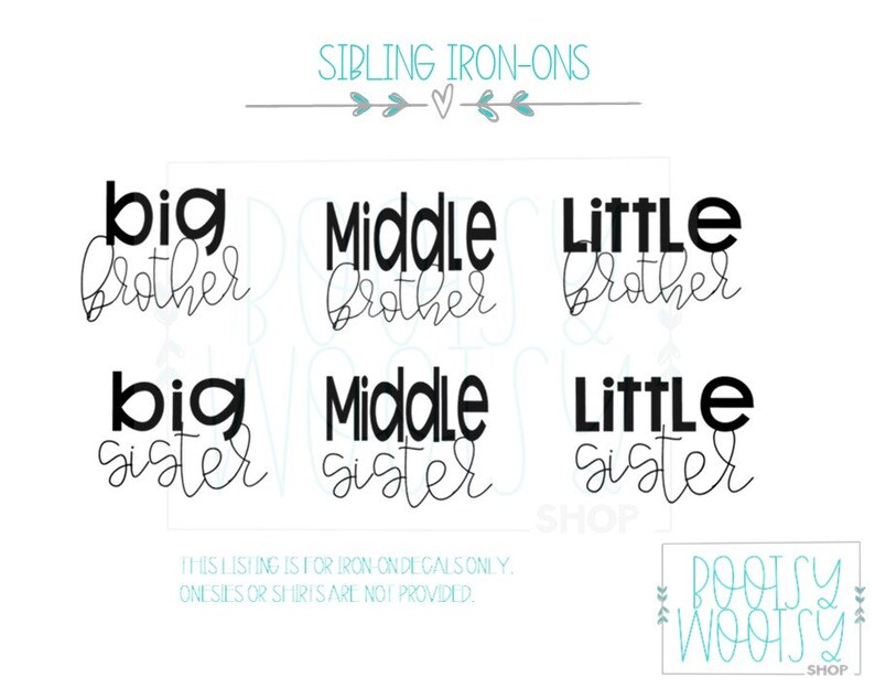 big sister iron on transfer