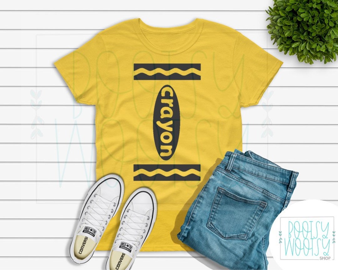 Crayons Iron on Transfer DIY Ironon Decals Group Costume Etsy