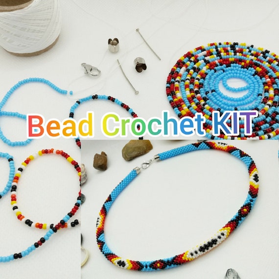 Beginner Crochet Kit, Jewelry Making Kits for Adults, Beaded