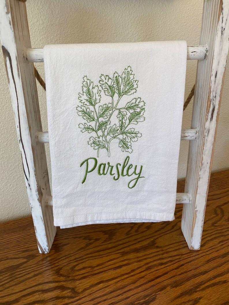 OspreyRiverGoods Kitchen Herb Collection Flour Sack Towel