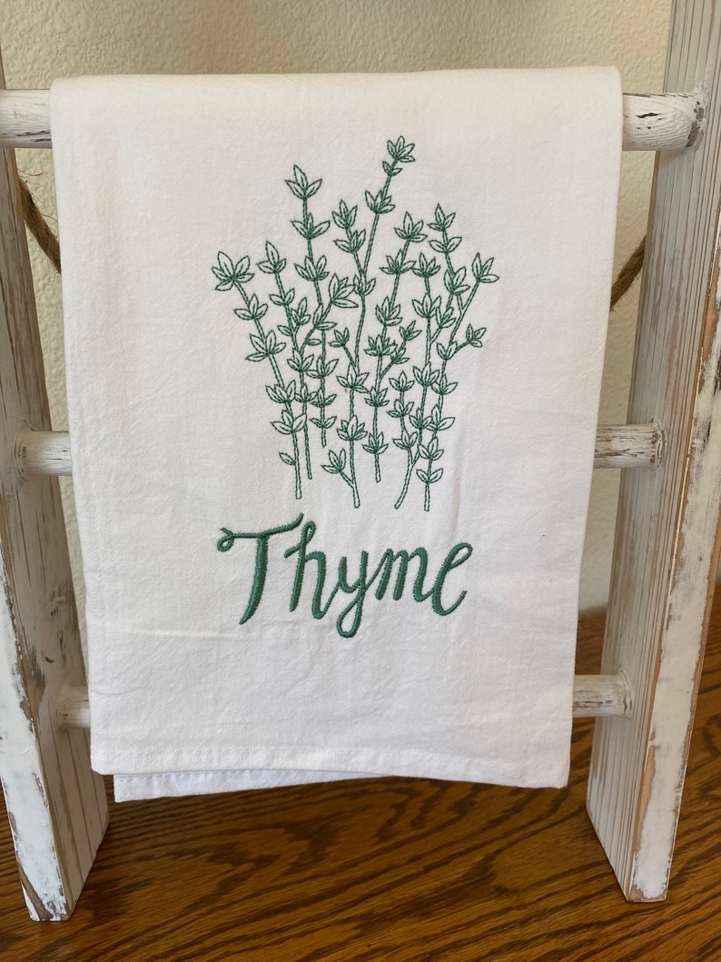 OspreyRiverGoods Kitchen Herb Collection Flour Sack Towel - Thumbnail 3