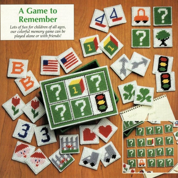 Memory Game Plastic Canvas Pattern