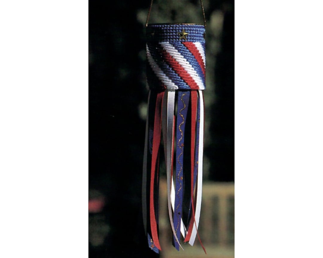 4th of July Windsock Plastic Canvas Pattern - Etsy