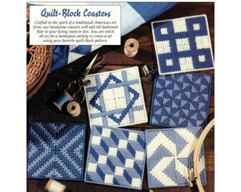 Quilt Block Coasters Plastic Canvas Pattern