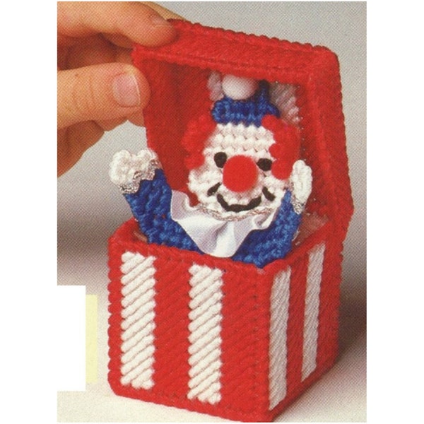 Jack In The Box Plastic Canvas Patroon