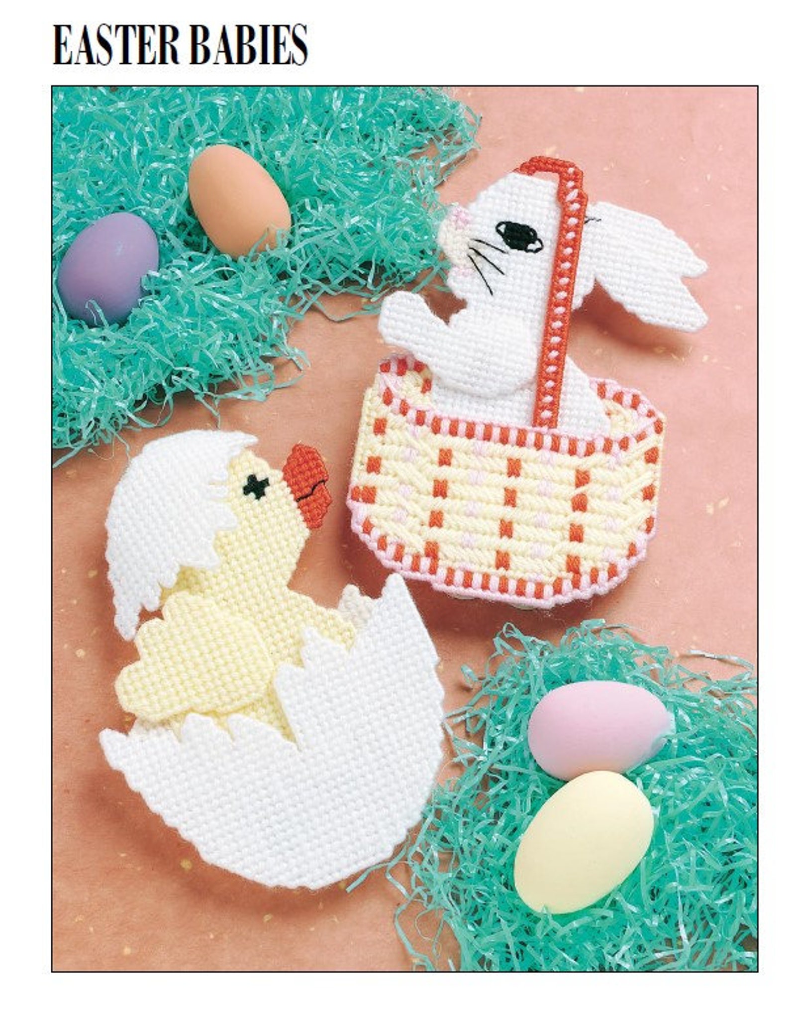 Easter Bunny & Chick Plastic Canvas Pattern Etsy