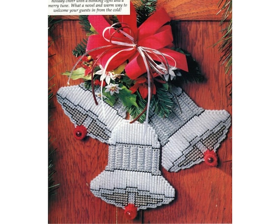 Silver Bells Christmas Door Decoration Plastic Canvas Pattern - Etsy