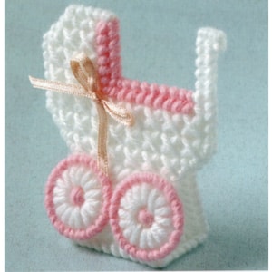 Mini Kinderwagen Kunststoff Leinwand Muster, Ornament, Gastgeschenk