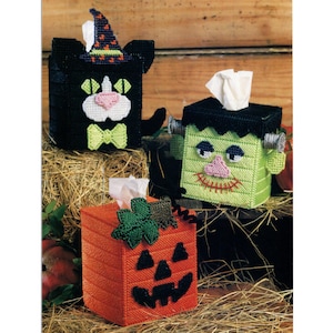 Halloween Tissue Box Covers Plastic Canvas Pattern