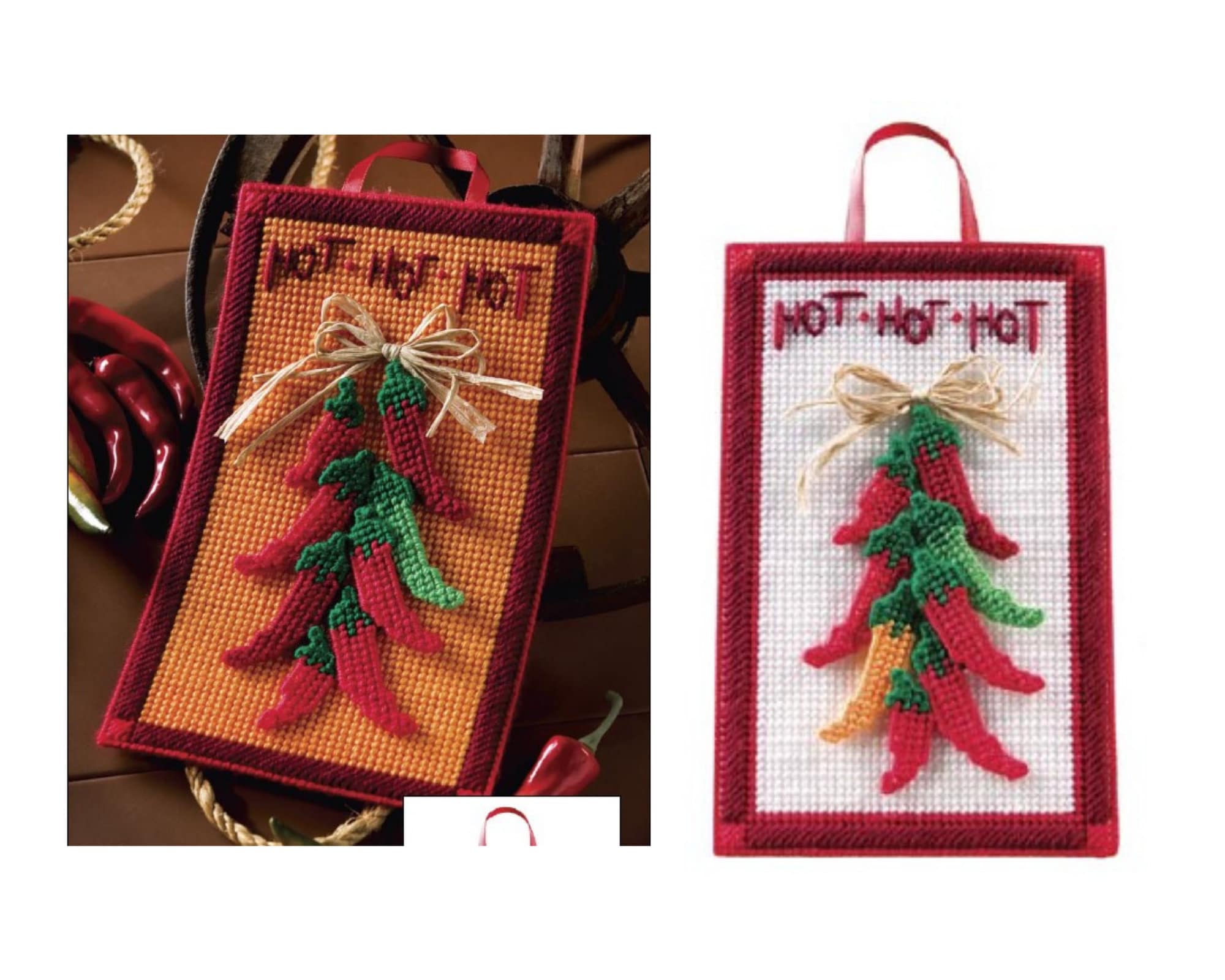 Chili Pepper Kitchen Decor Plastic Canvas Pattern Hot & Spicy Etsy