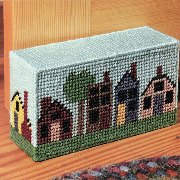 Neighborhood Doorstop Plastic Canvas Pattern