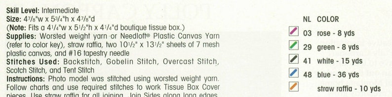 Father/'s Day Plaid Tissue Box Cover Plastic Canvas Pattern