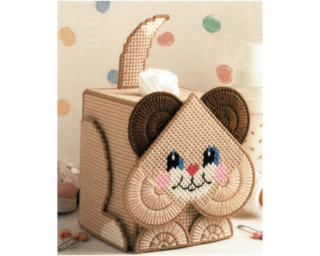 Dog Tissue Box Cover Plastic Canvas Pattern - Etsy