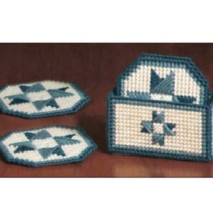 8 Pointed Star Coaster Plastic Canvas Pattern