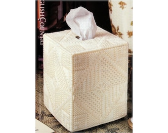 Diamond Pattern Tissue Box Cover Plastic Canvas Pattern