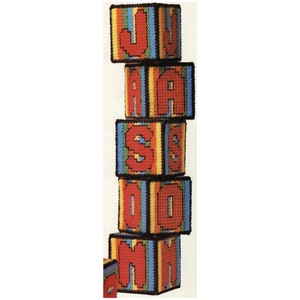 Alphabet Blocks Plastic Canvas Pattern