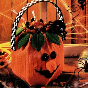 Jack o Lantern Basket Plastic Canvas Pattern Halloween | Etsy